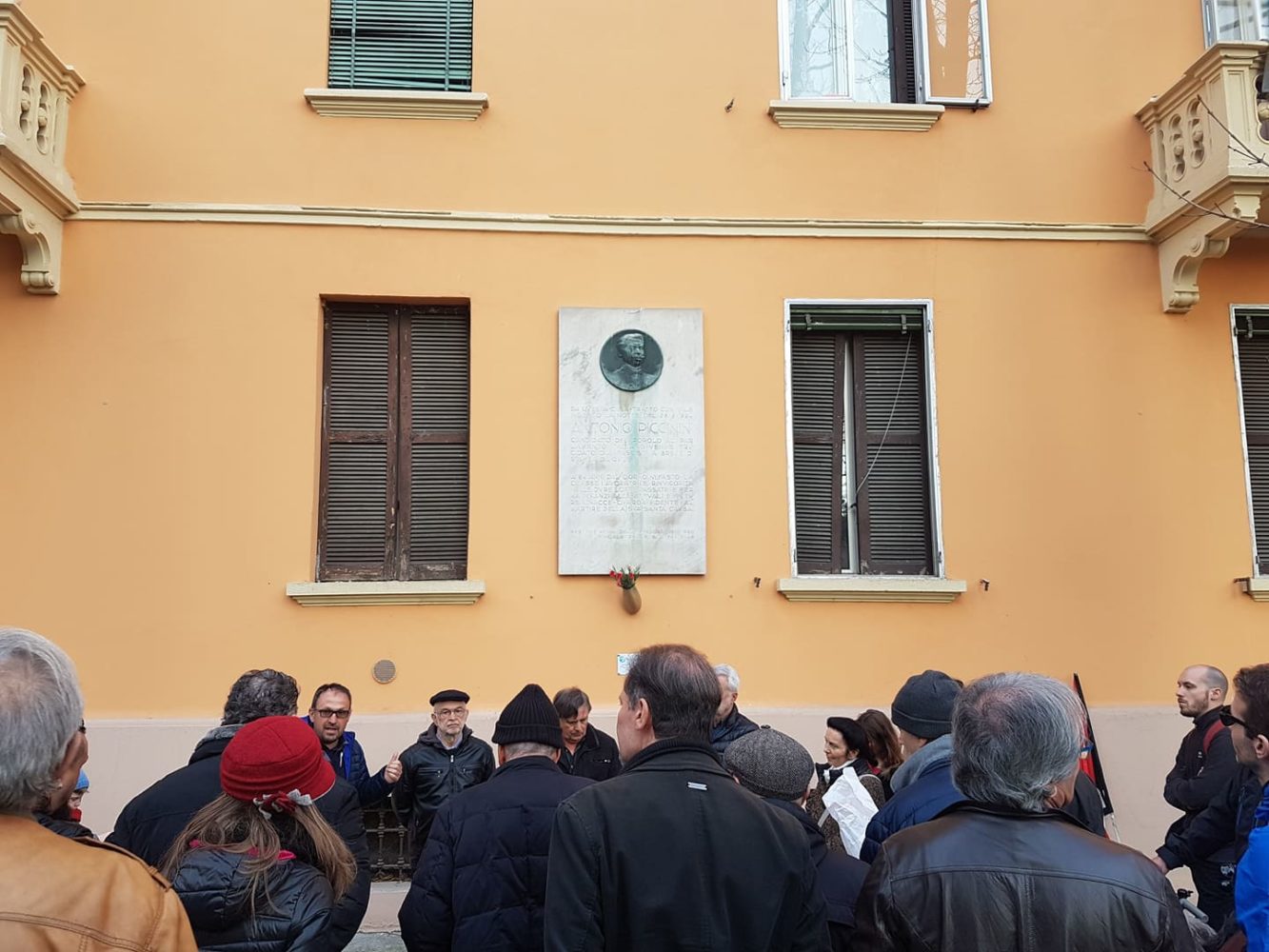 Omaggio alla vittima del fascismo Antonio Piccinini
