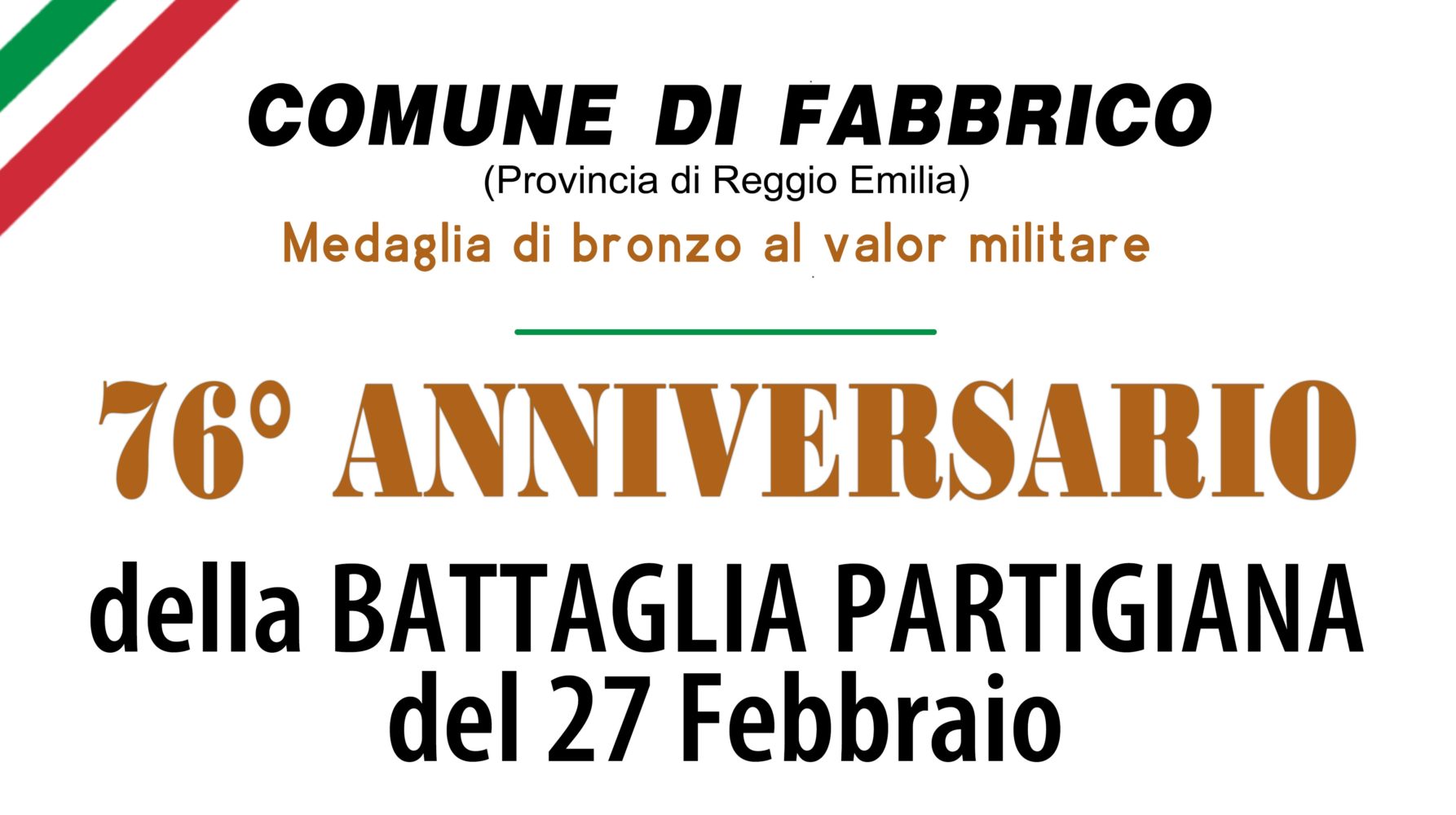 76° anniversario della Battaglia Partigiana di Fabbrico