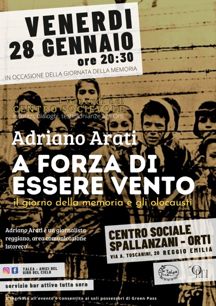 “A forza di essere vento” – Incontro agli Orti Spallanzani