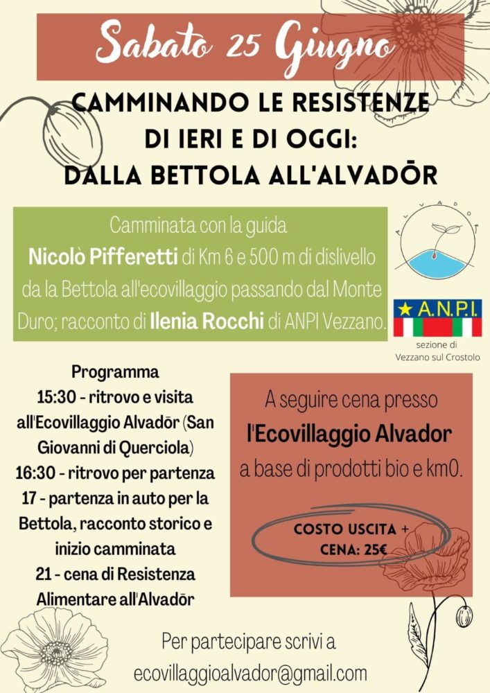 Camminando le resistenze di ieri e di oggi: dalla Bettola all’Alvador