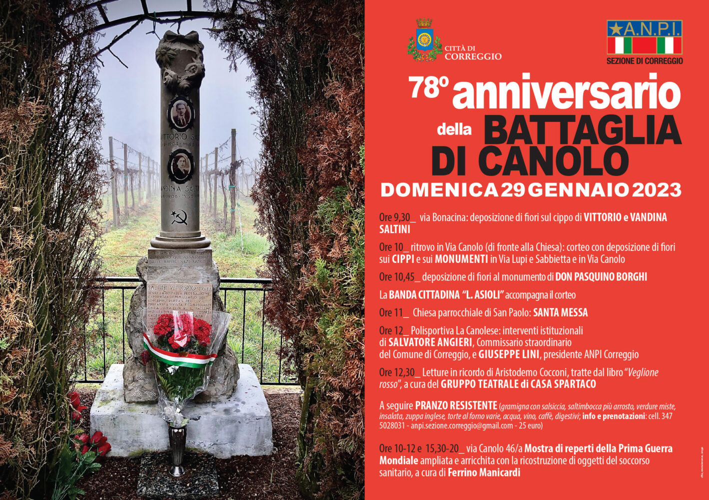 78° anniversario della Battaglia di Canolo