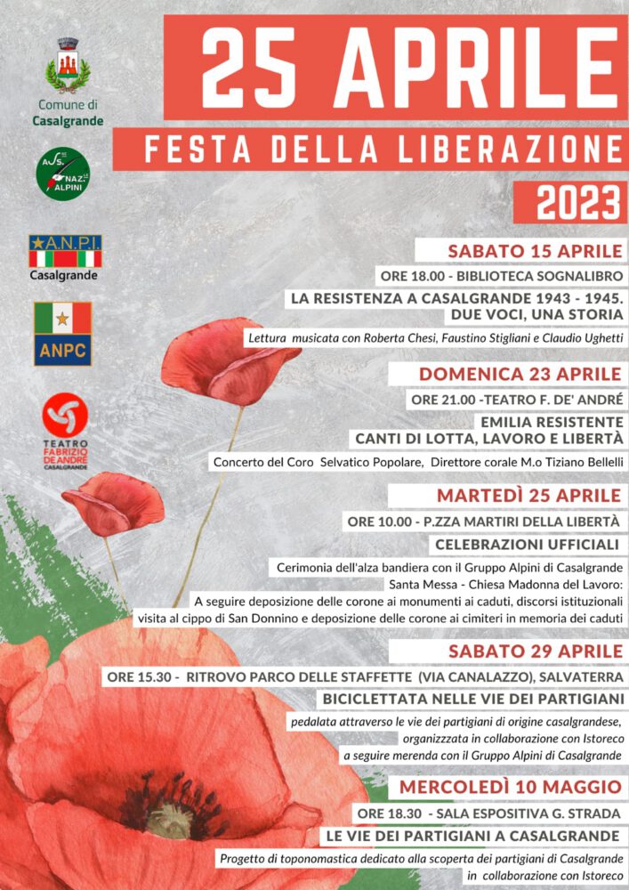 25 Aprile a Casalgrande: un programma con tanti appuntamenti