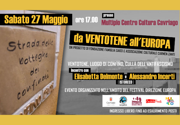 “Da Ventotene all’Europa” al Multiplo di Cavriago