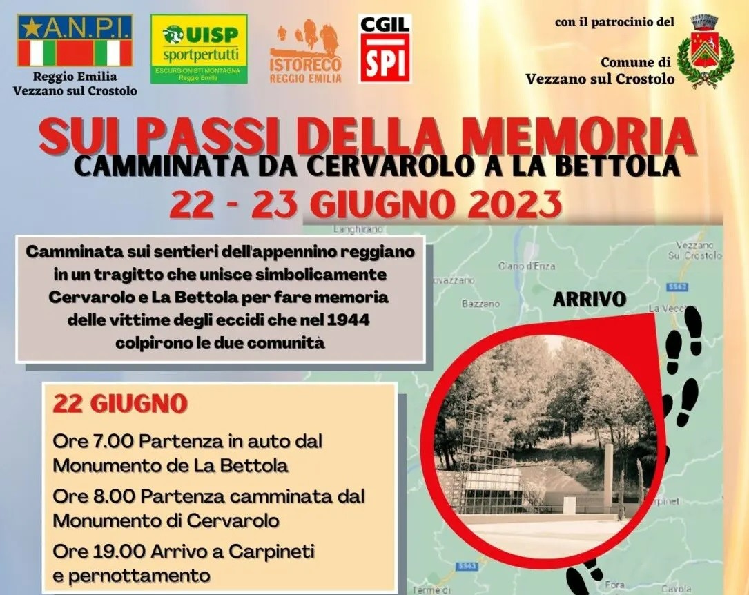Da Cervarolo a La Bettola “Sui passi della memoria” 2023