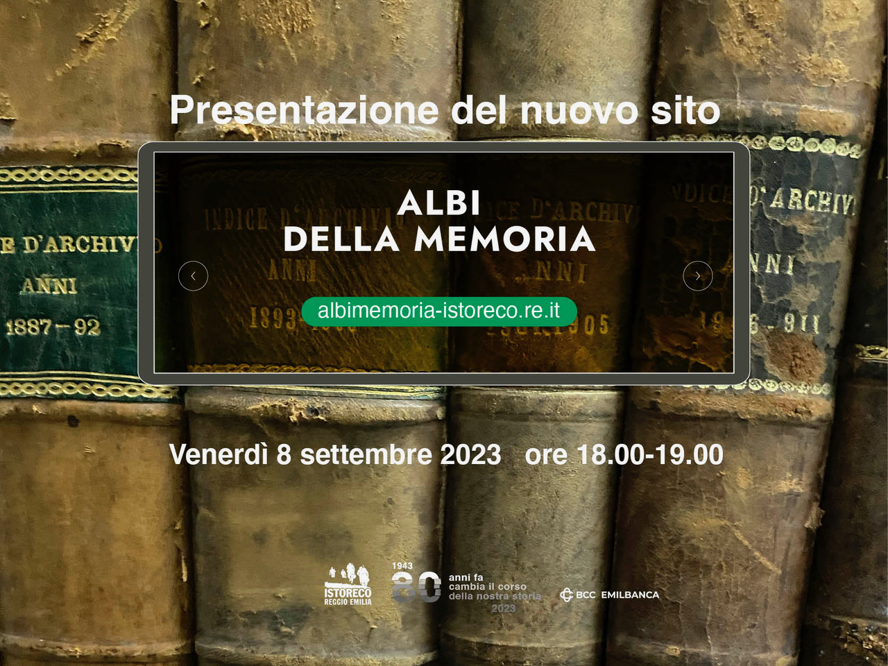 Presentazione del nuovo sito degli Albi della Memoria