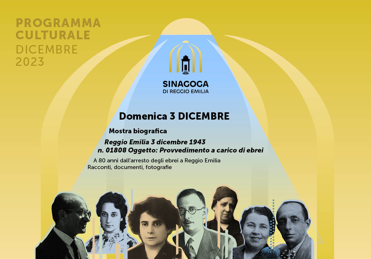 Inaugurazione mostra biografica “Reggio Emilia – 3 dicembre 1943”, a 80 anni dall’arresto degli ebrei reggiani