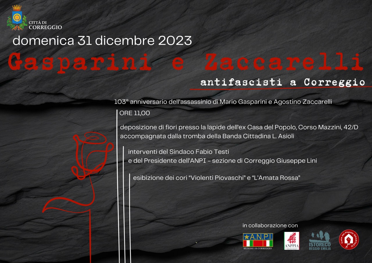 Gasparini e Zaccarelli, antifascisti a Correggio