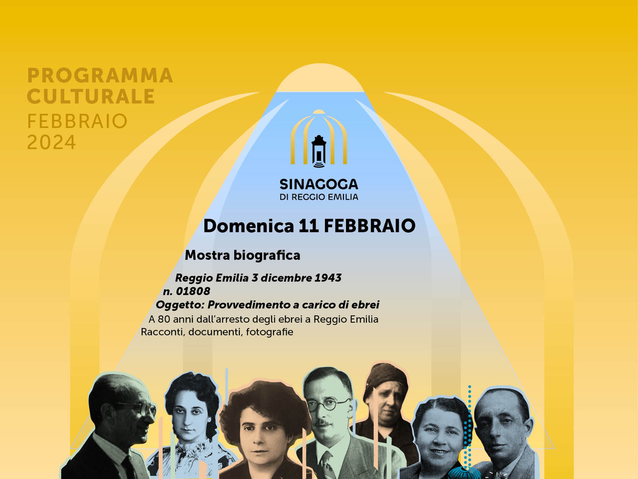 Domenica 11 febbraio visita guidata alla mostra “Reggio Emilia 3 dicembre 1943 n. 01808 Oggetto: Provvedimento a carico di ebrei”