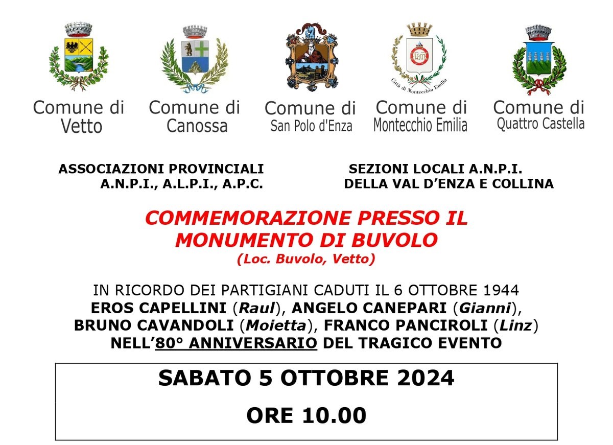 80° anniversario dei caduti di Buvolo