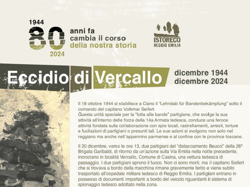 80 anni fa l’eccidio di Vercallo di Casina: l’appello di Istoreco per dare un nome a tre vittime ancora sconosciute