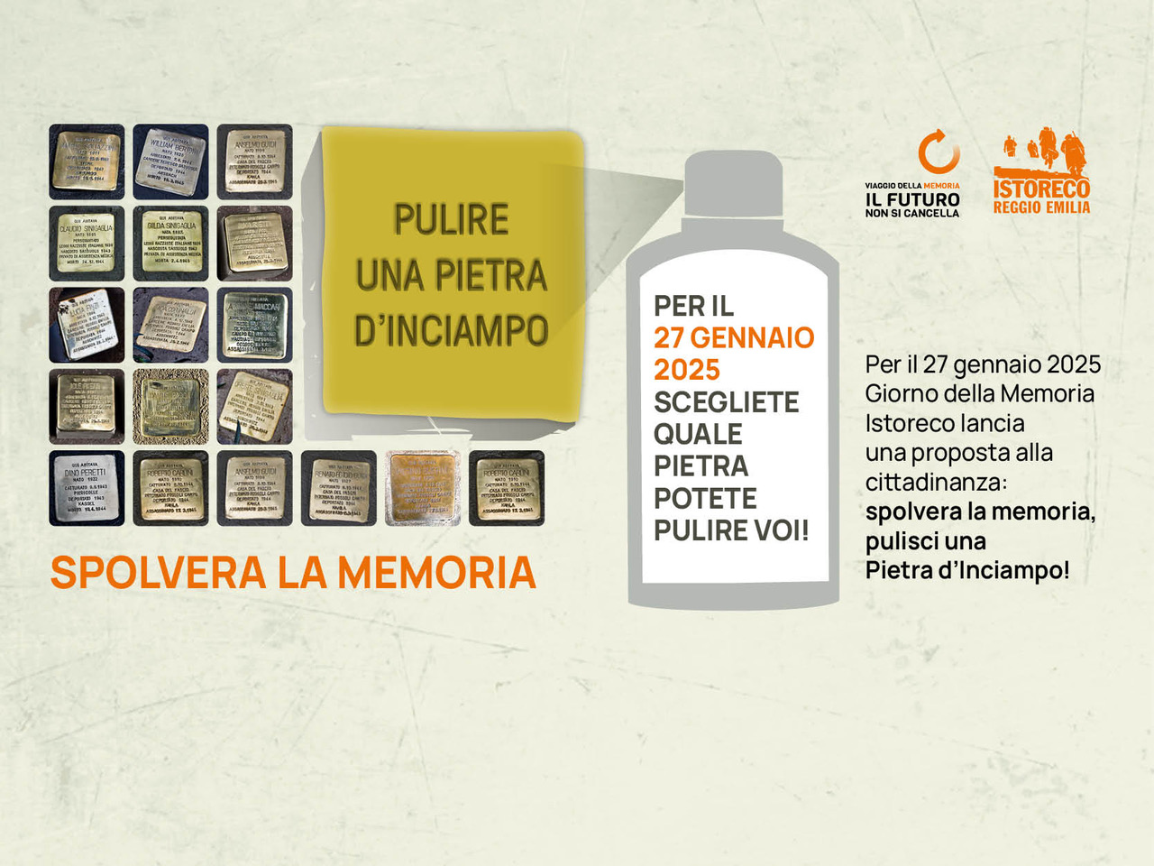 Giorno della Memoria 2025, spolvera la memoria e adotta una pietra d’inciampo!