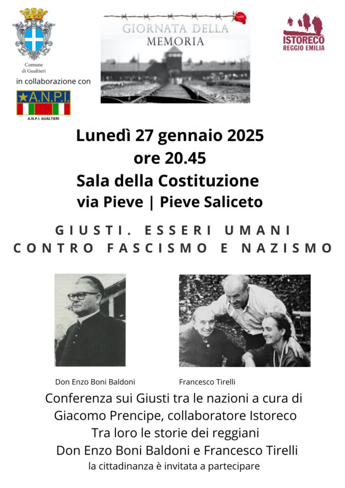 “Giusti. Esseri umani contro Fascismo e Nazismo” a Gualtieri