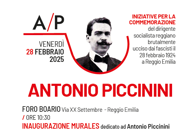 Un murale per Antonio Piccinini a 101 anni dal suo assassinio per mano fascista