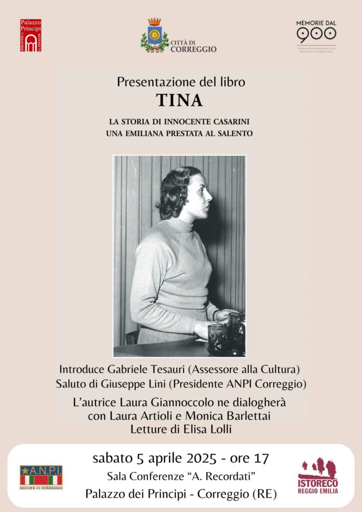Presentazione del libro TINA di Laura Giannoccolo a Correggio
