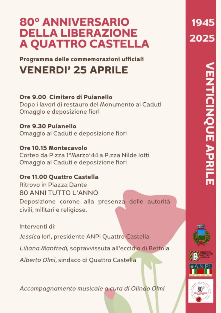 Il 25 Aprile 2025 a Quattro Castella