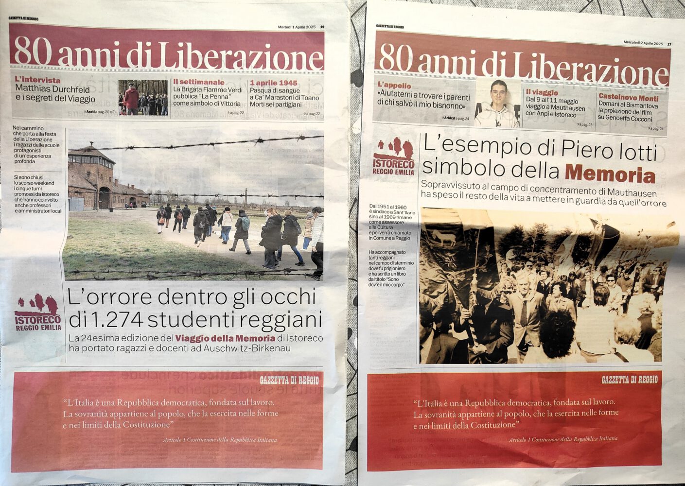 “80 anni di Liberazione” con Gazzetta di Reggio e Istoreco