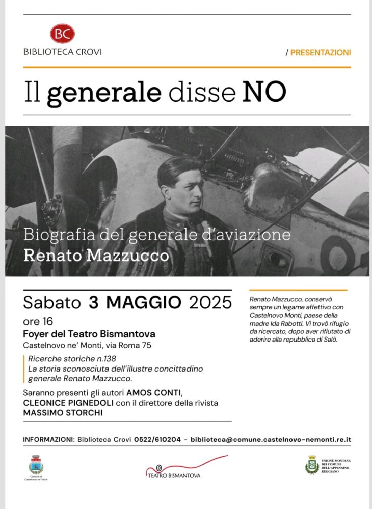 “Il generale disse NO”: la storia di Renato Mazzucco raccontata al Teatro Bismantova