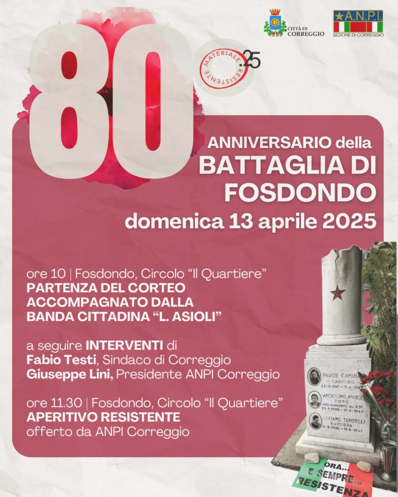 80° anniversario della battaglia di Fosdondo a Correggio
