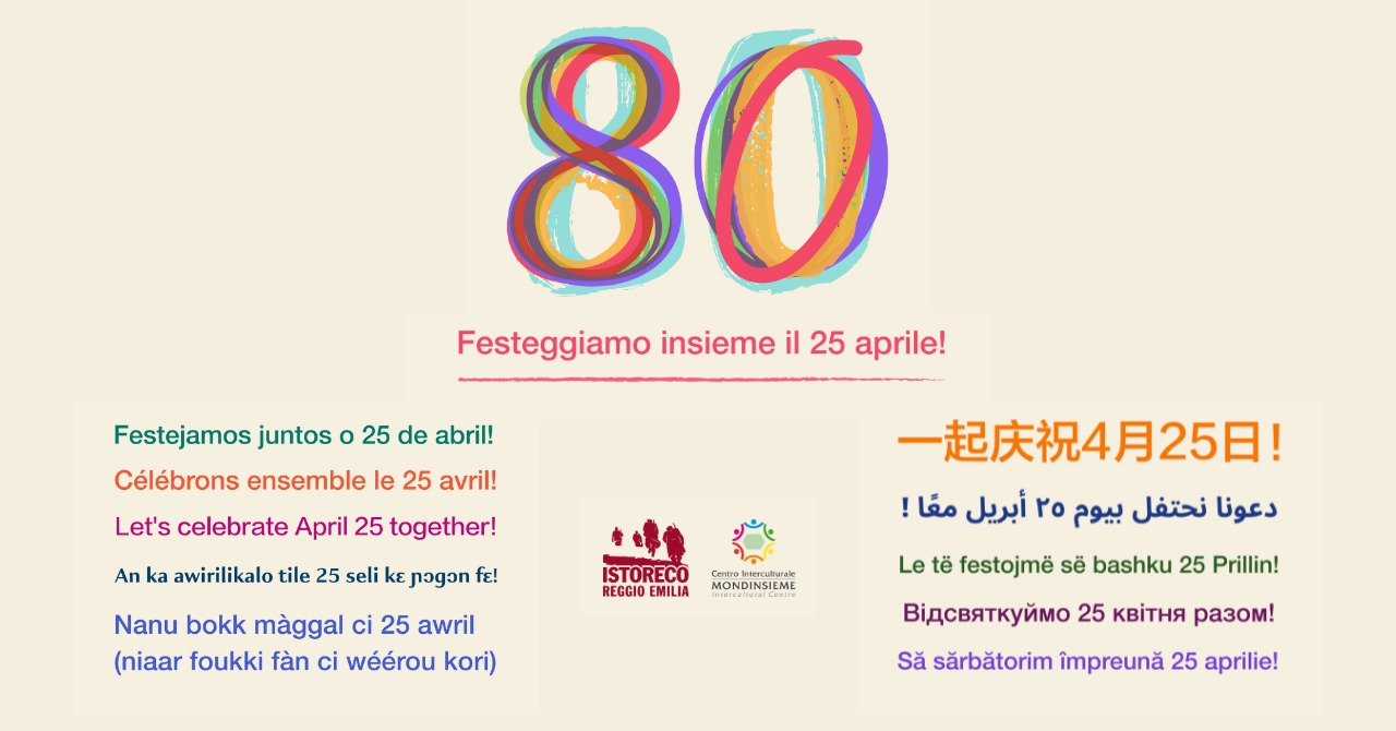 È festa di aprile: celebriamo la Liberazione in tutte le lingue di Reggio!
