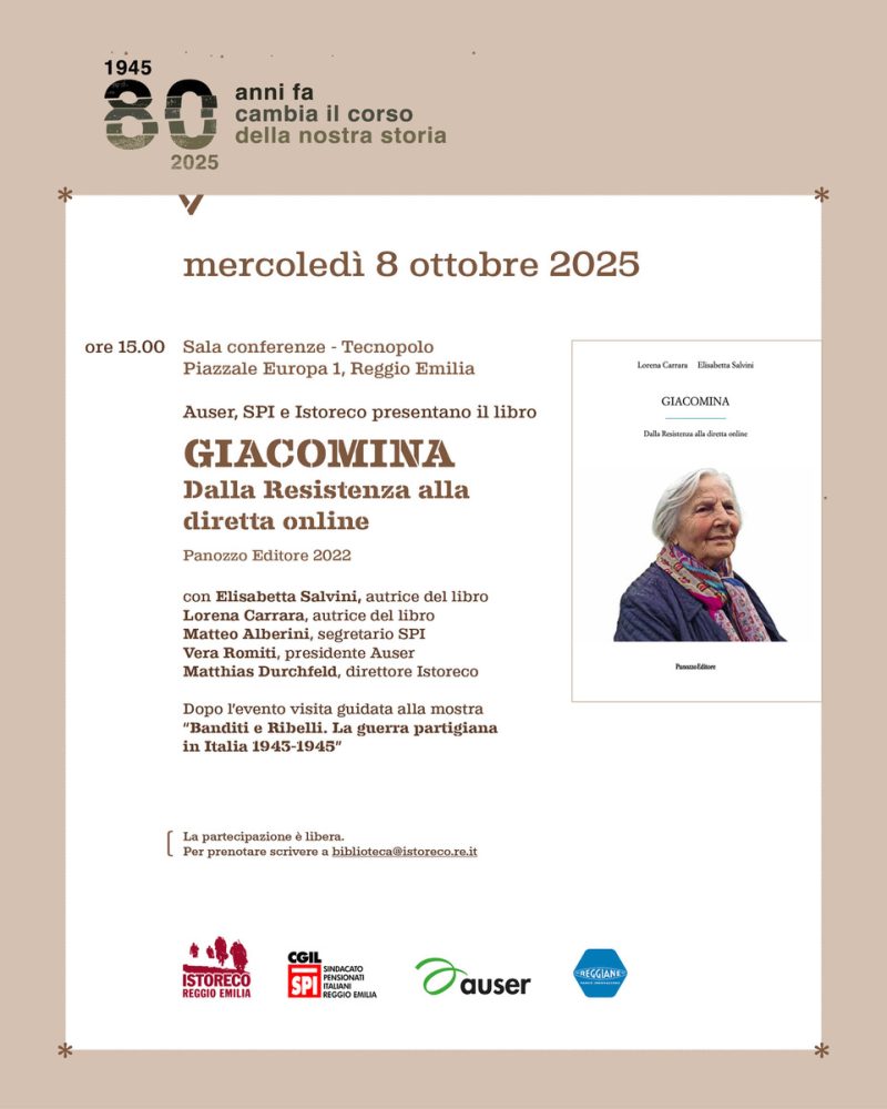 Presentazione del libro “GIACOMINA: Dalla Resistenza alla diretta online”