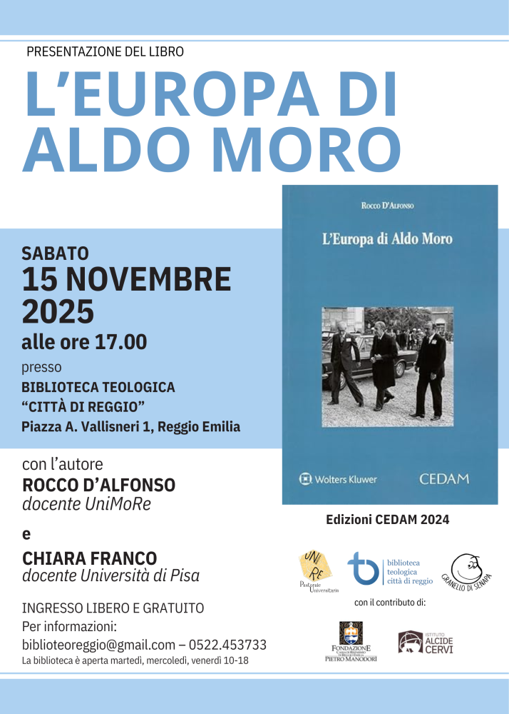 Presentazione del libro “L’Europa di Aldo Moro” a Reggio Emilia