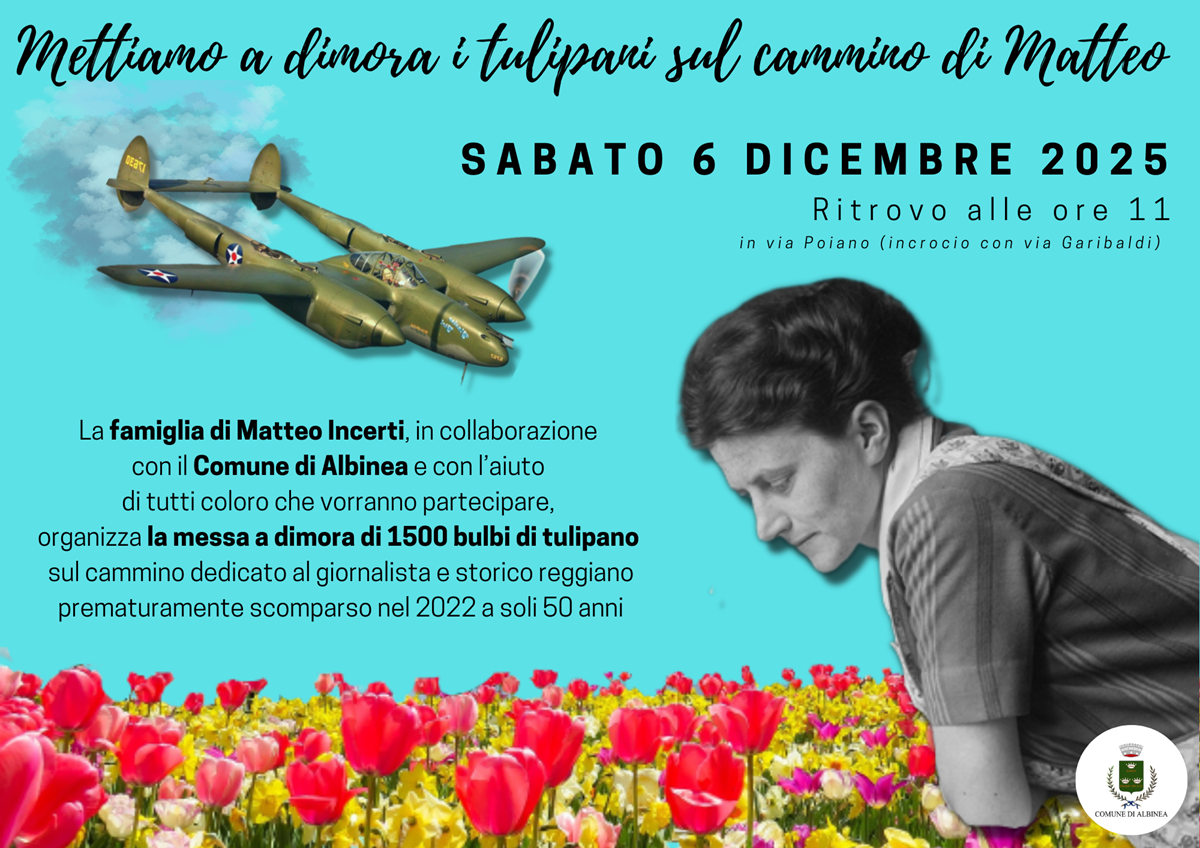 Sabato 6 dicembre la messa a dimora di altri 1500 tulipani sul “Cammino di Matteo”