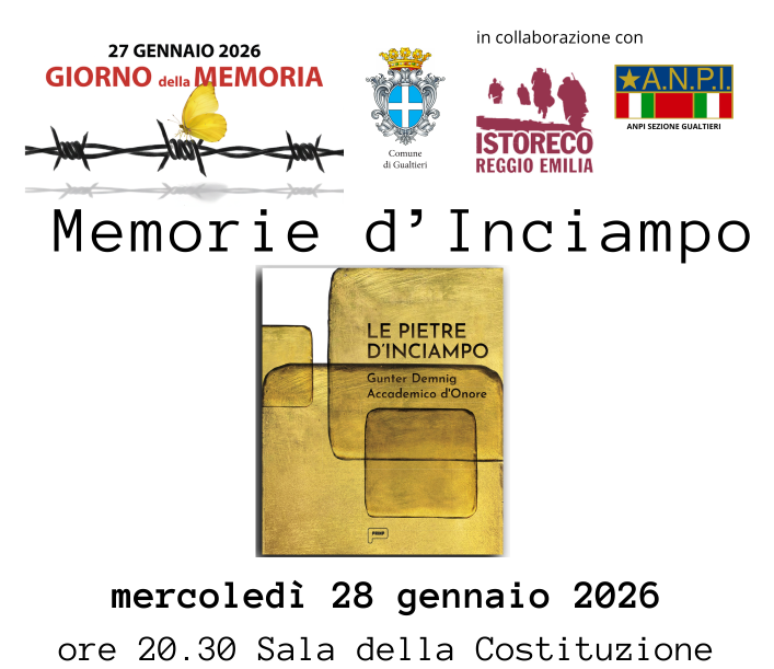 Giorno della Memoria 2026: “Memorie d’Inciampo” a Pieve Saliceto di Gualtieri