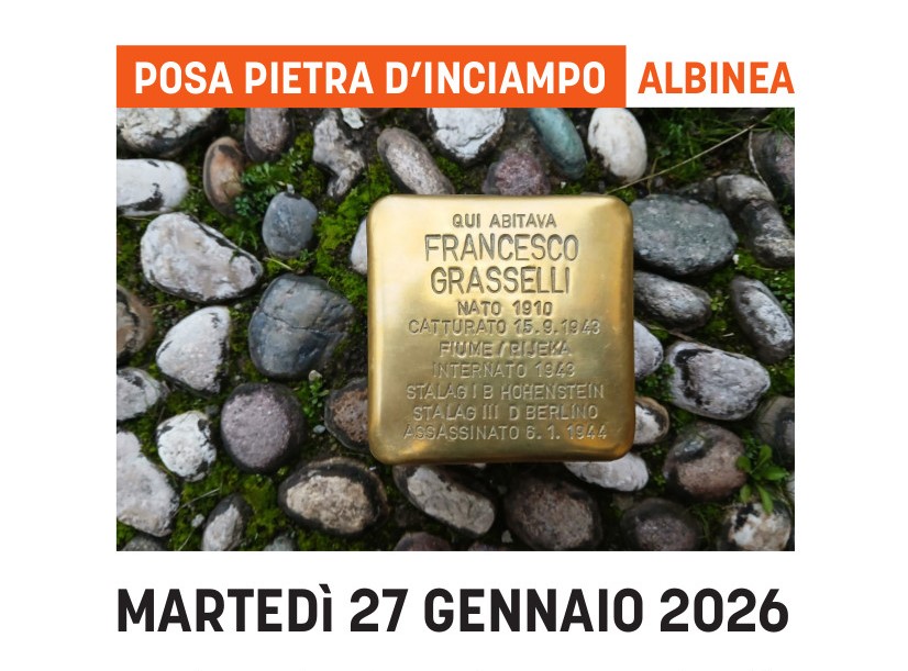 Giornata della Memoria 2026: diretta video della posa della pietra d’inciampo di Albinea