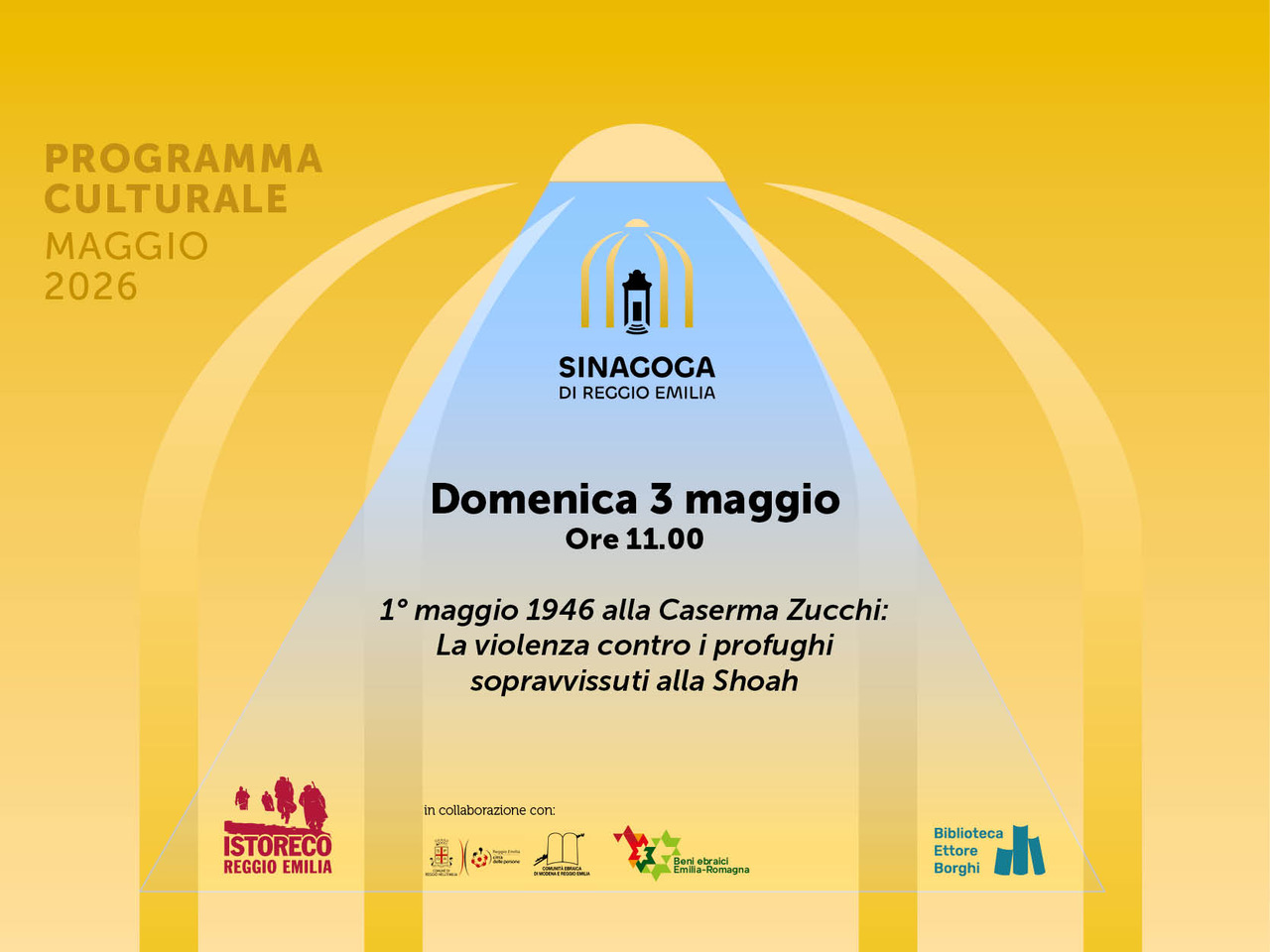 “1° maggio 1946 alla Caserma Zucchi: la violenza contro i profughi sopravvissuti alla Shoah” + Visita guidata alla sinagoga