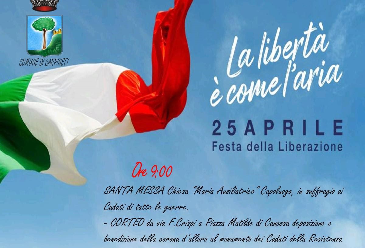 La libertà è come l’aria: il 25 aprile 2026 di Carpineti