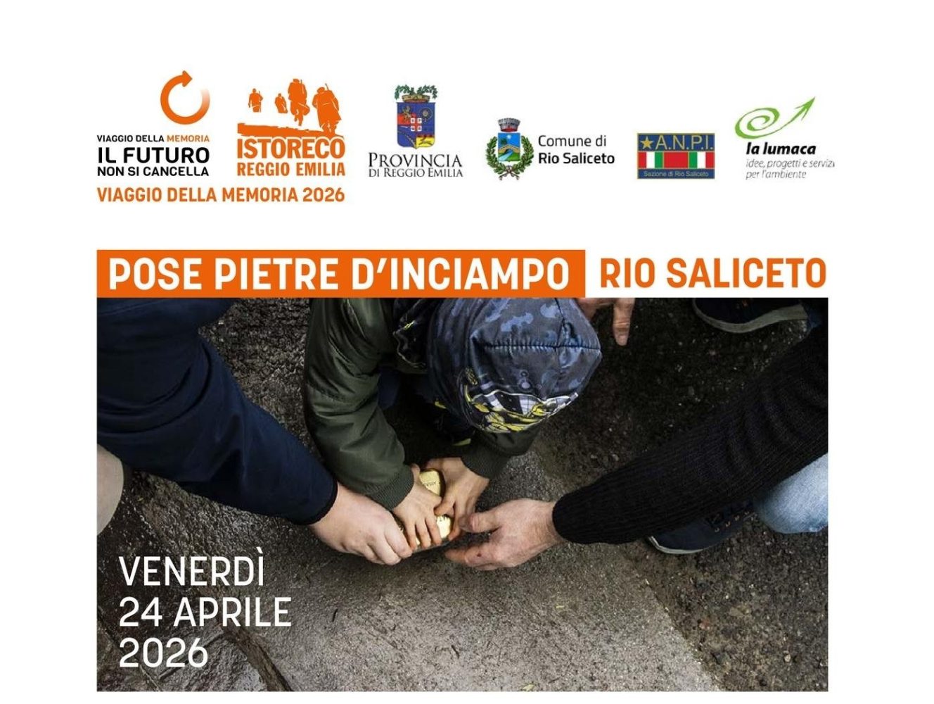 Il 24 aprile 2026 posa di una pietra d’inciampo a Rio Saliceto