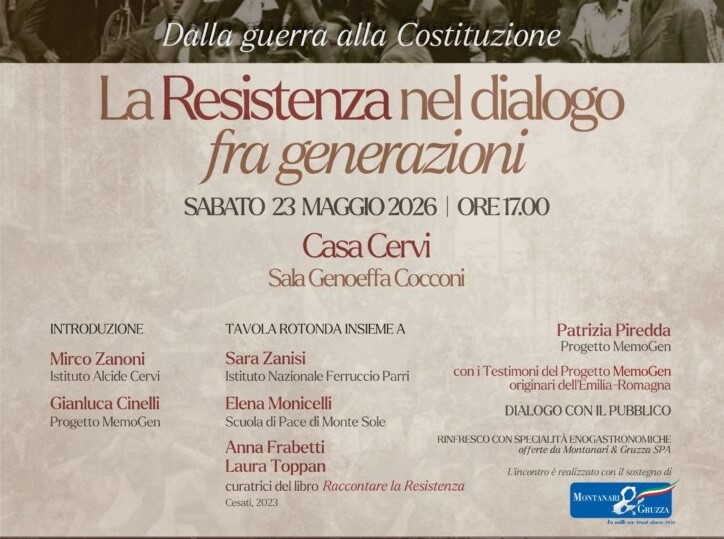 “Dalla guerra alla Costituzione. La Resistenza nel dialogo fra generazioni” all’Istituto Cervi