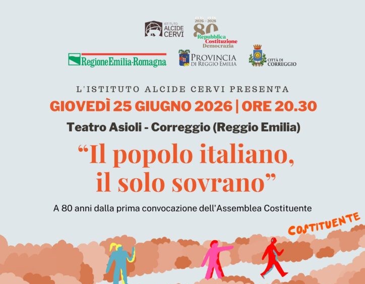 “Il popolo italiano, il solo sovrano”: 80 anni della Costituente a Correggio con l’Istituto Cervi